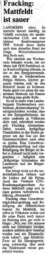 2012 11 11 Sonntagstipp Fracking